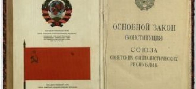 Первая Конституция СССР 1924 г. (кратко)